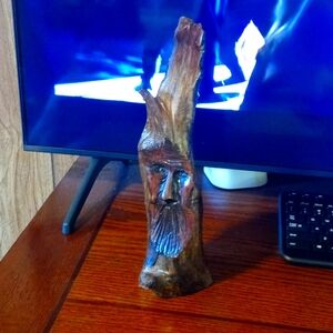 Hand carved wooden statue!